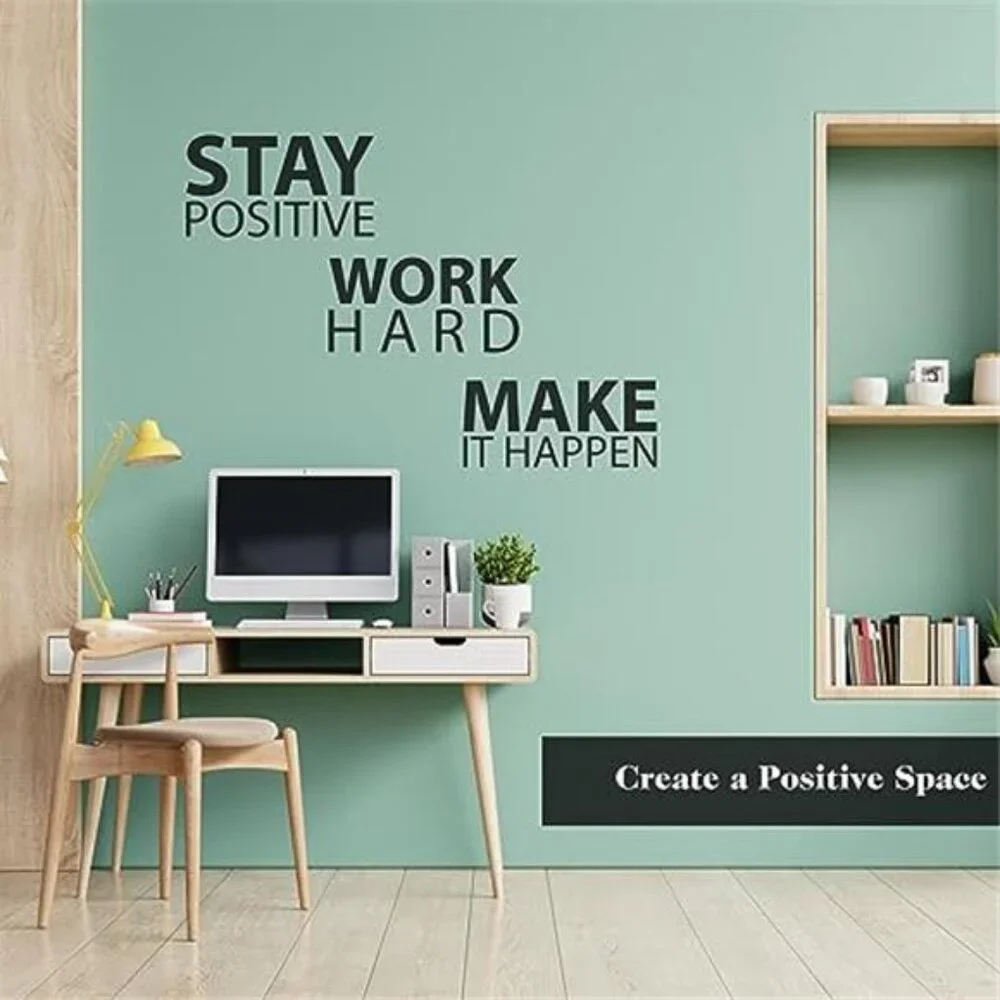 Stay Positive Work Hard Wall Decal Motivational Vinyl Quote Inspirational Decor